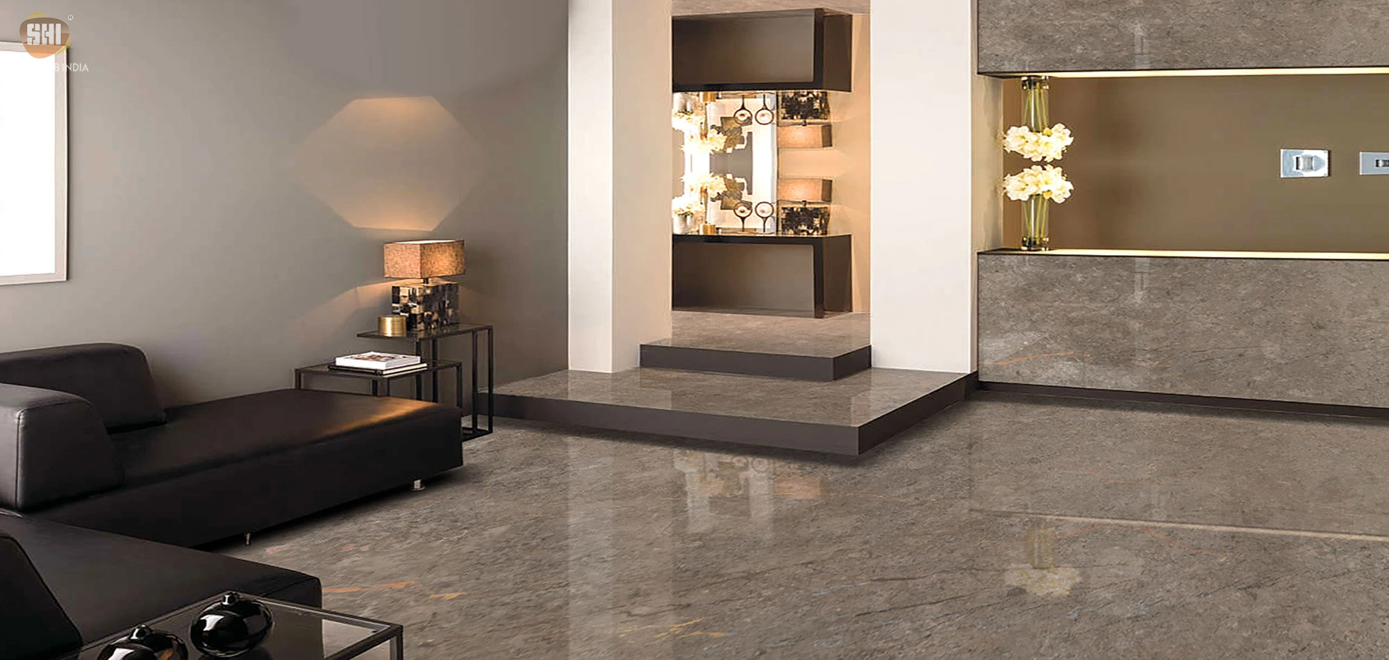 Premium bookmatched marble slabs