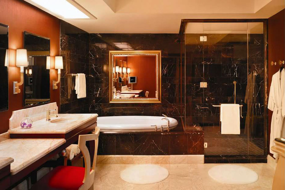 Powder Room Onyx Translucent Accent Wall